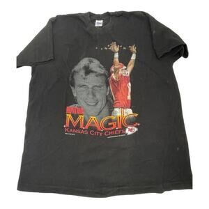 Vintage 1994 Salem Kansas City Chiefs Joe Montana Comic Magic T-Shirt XL-